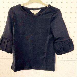 Matilda Jane little girls Black 3/4 puff Sleeve top size 2